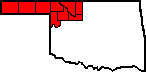 Outline of Oklahoma with Division 6 hi-lighted
