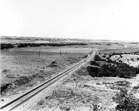 Birdseye view of S. Canadian Bridge on Route 66