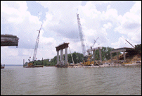View of Worksite from Upriver