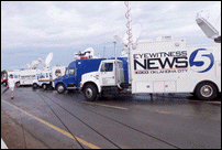 Media Trucks at Bridge Opening