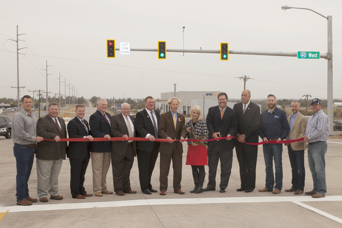 State and local officials dedicate the $17 million I-40 and Radio Rd. interchange Nov. 3, 2016