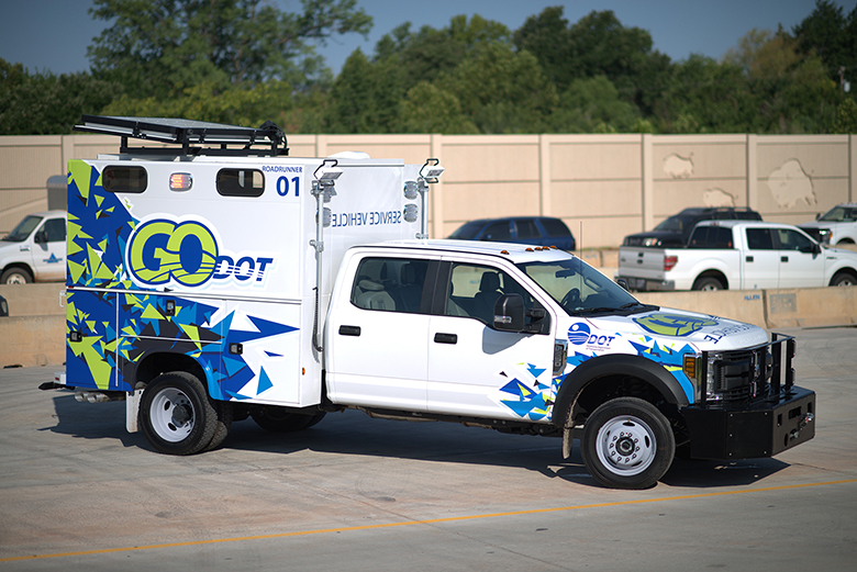 GO-DOT vehicle on I-235