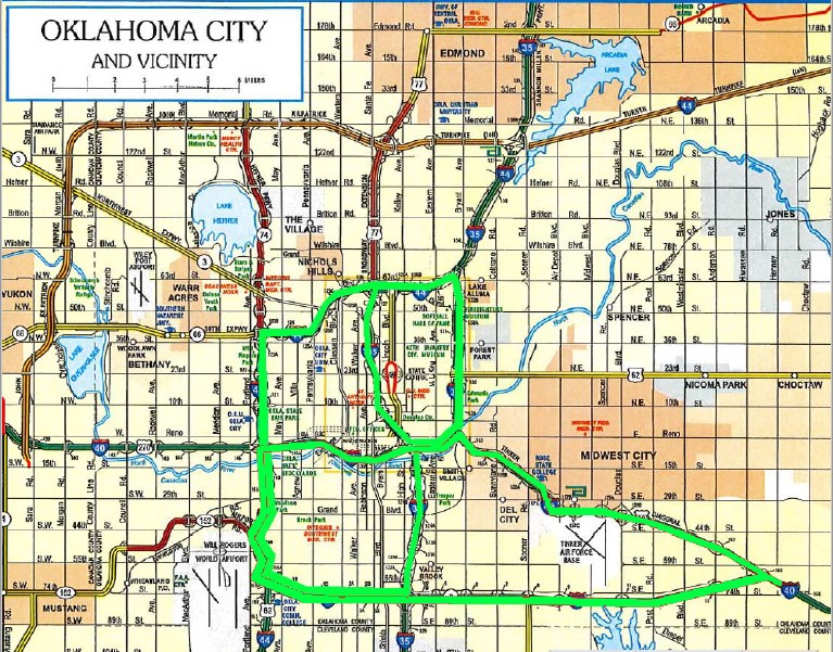 The initial routes for the GO-DOT safety patrol vehicles.