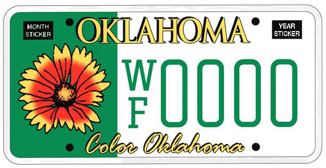 Special Vehicle Tag to support Wildflowers in Oklahoma Parks and Highway Off ramps