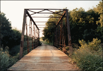 The Cottonwood Creek bridge, a rare example of a Warren Trough Truss design
