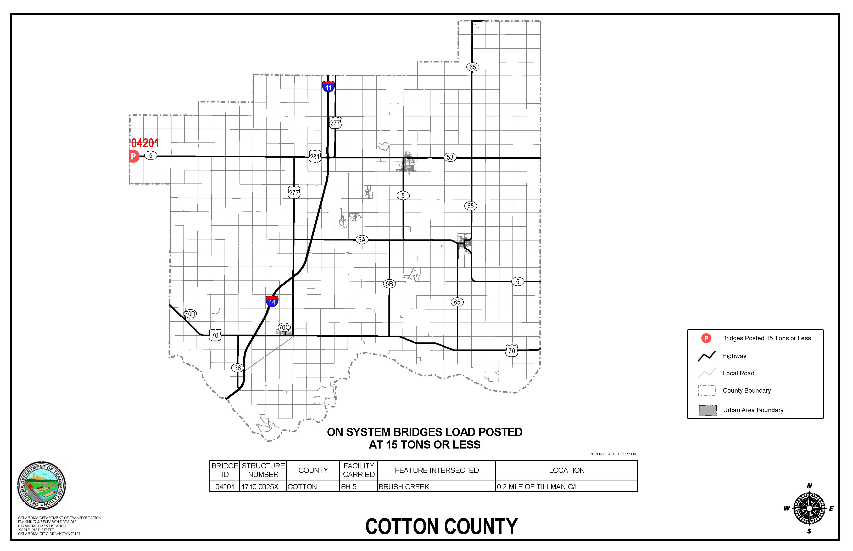 Cotton county map
