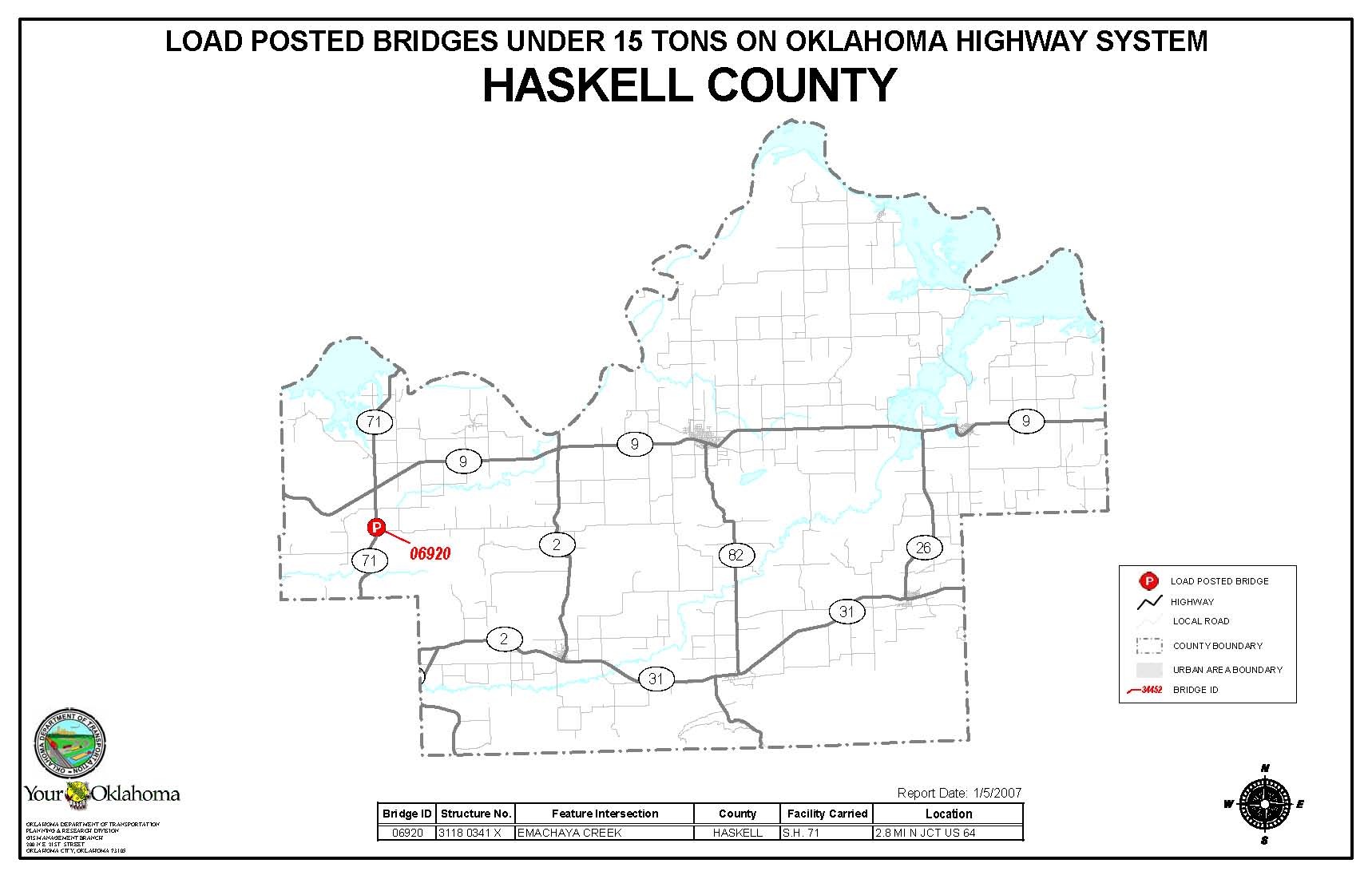 Haskell county map