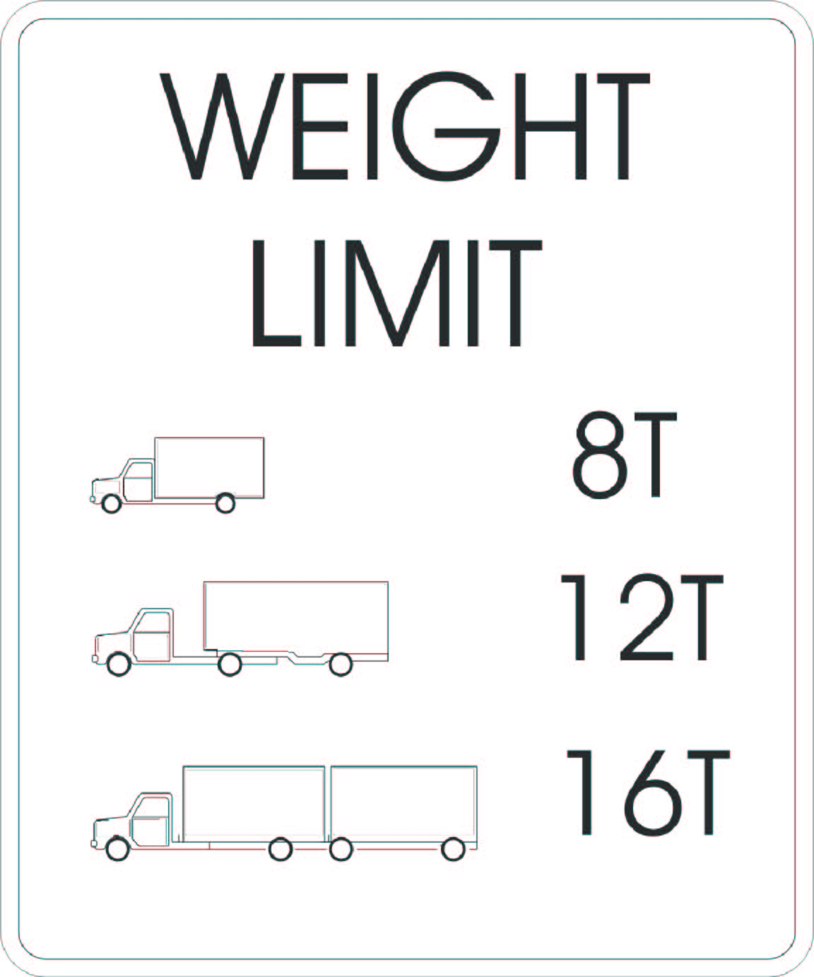 Weight Limit Sign