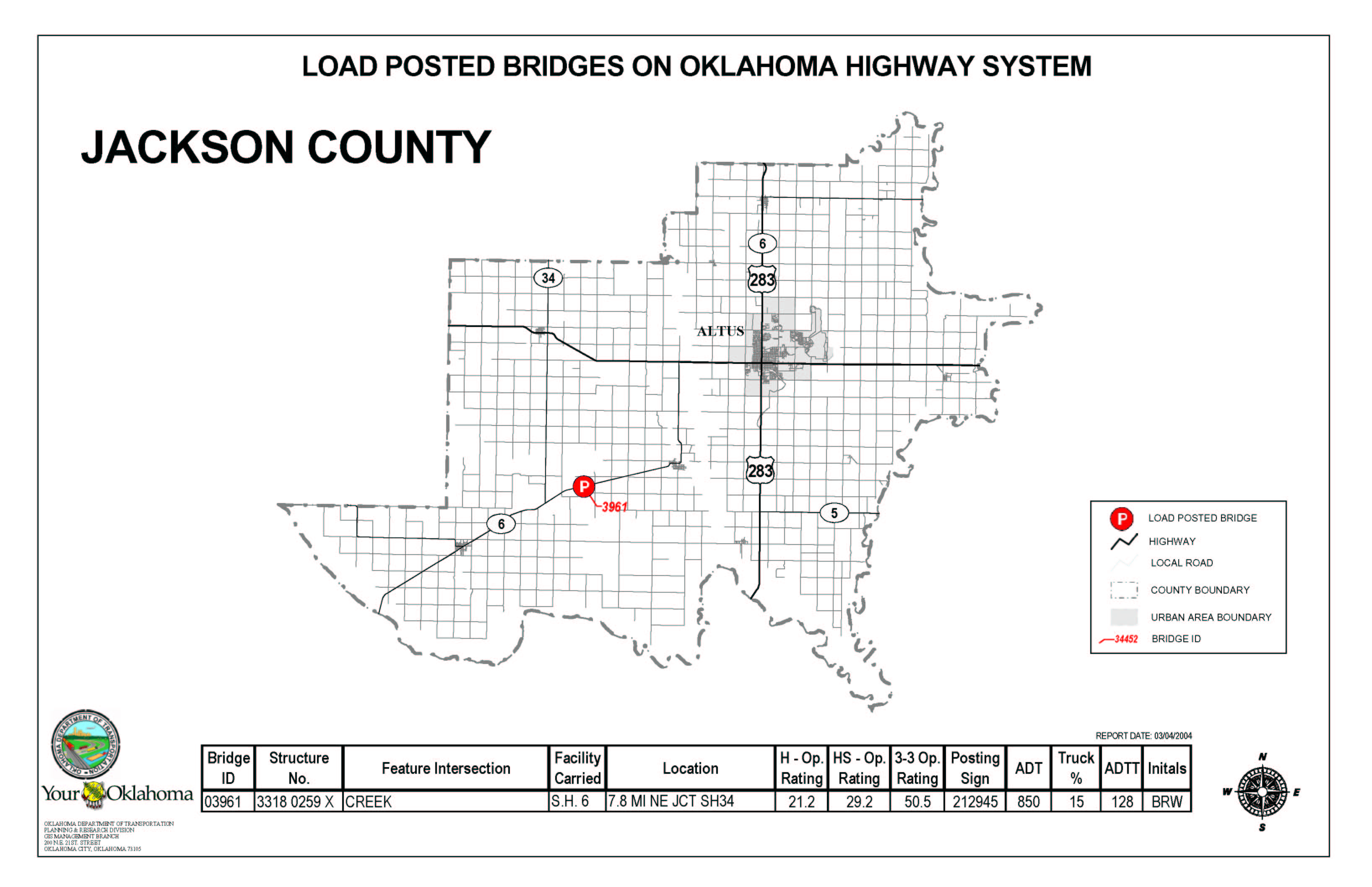 Oklahoma Highway System Bridge Postings