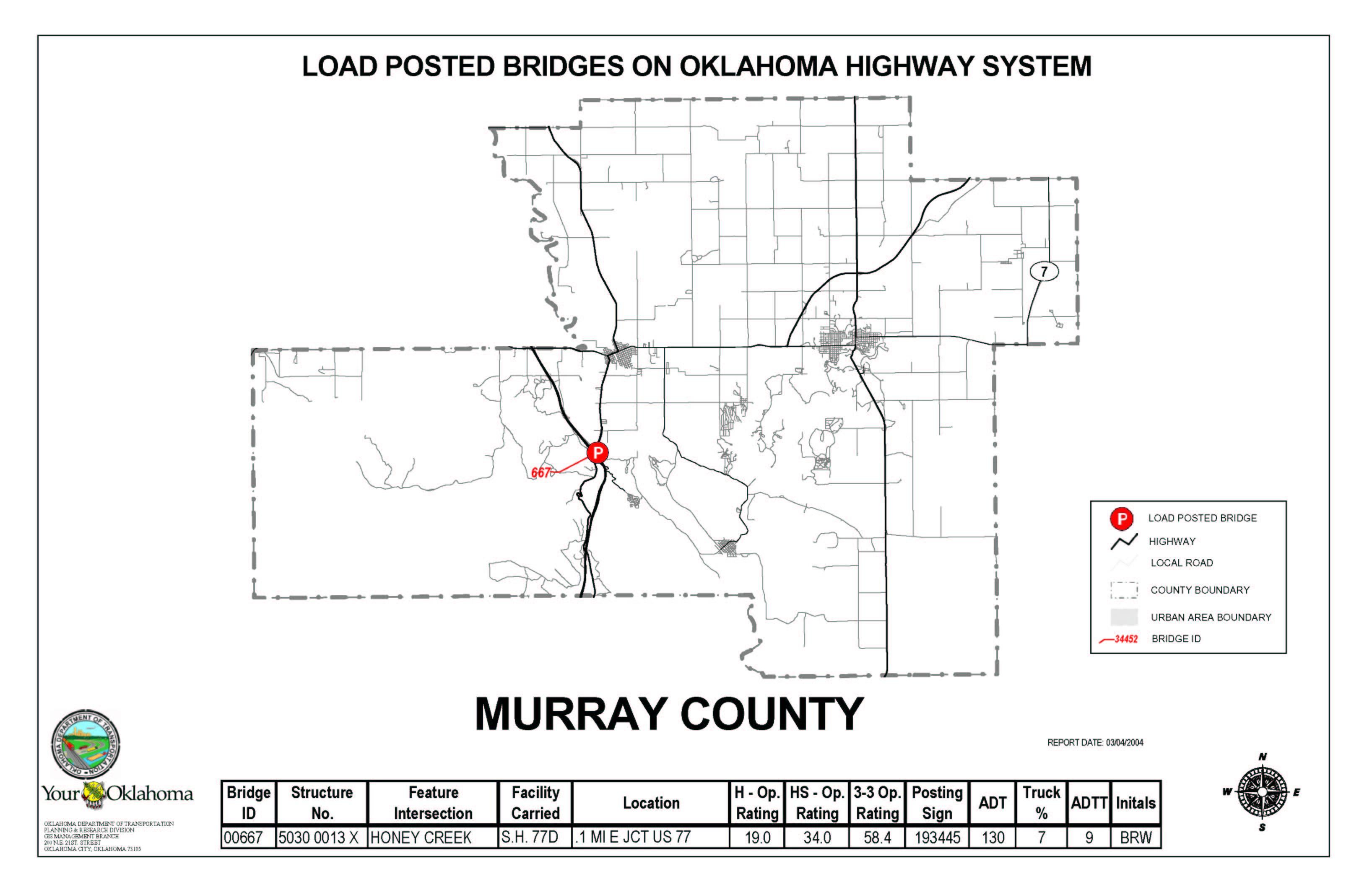 Oklahoma Highway System Bridge Postings