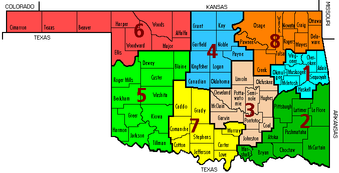 county map of oklahoma Odot Field Divisions With County Names