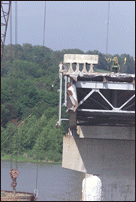 Cut Beam on Westbound Lane