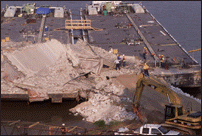 Clearing Bargedeck of Debris