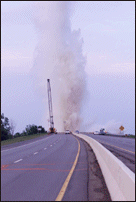 Waterspray from Underwater Demolition