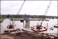 Barge Traffic Going Down River