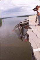 View from Edge of Bridgedeck Looking Upstream