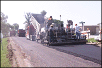 Laying Down New Asphalt on Detour