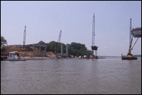 View of Worksite from Downriver