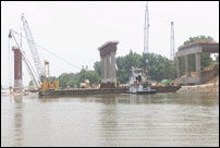 View of Worksite from Upriver