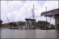 View of Worksite from Downriver