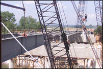 Hanging Steel Beam on Span Four