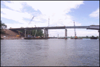 View of Worksite from Downriver