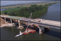 Looking Down on Worksite from Downriver Side