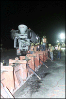 Placing Concrete for Median Barrier Wall