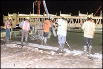 Placing Concrete on Last Deck Pour