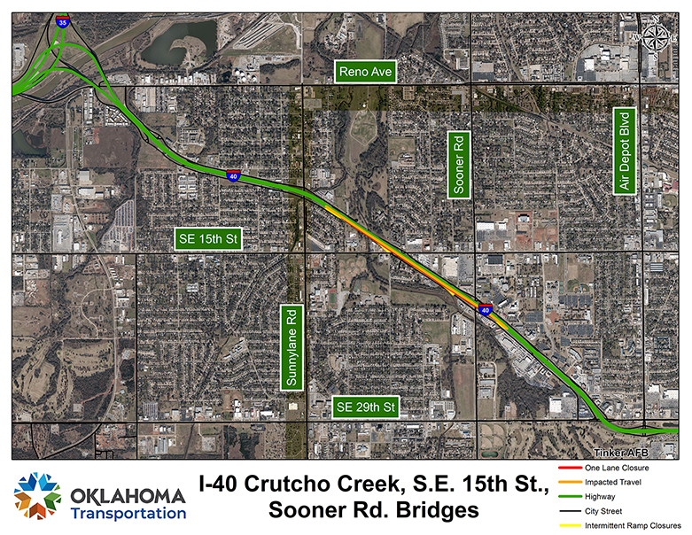 I-40 Del City bridges