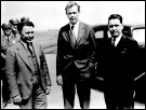 Wiley Post with Charles Lindberg and Bennett Griffin