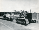 Crews constructing S.H. 41 west of Sayre in Beckham County in 1946.