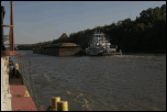 River traffic on the McClellan-Kerr Arkansas River Navigation system.