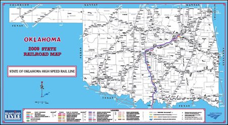 Oklahoma Railroads Map